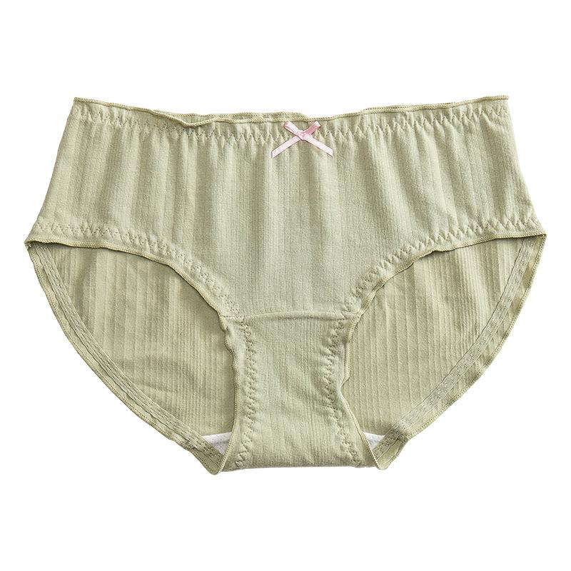 

Трусы-слипы для девочек из 100% хлопка, женские с завышенной талией, антибактериальные, рубчатые, с милым бантиком, студенческие, сексуальные трусики-треугольники XL