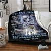 Mom'S Love For Son Throw Customizable Blanket Personalized Name Ultra Soft Versatile For Sofa Couch Office Bed Picnics All Season Use Stylish Decor