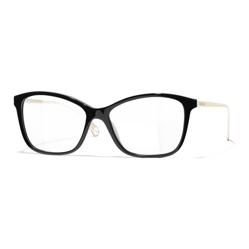CHANEL butterfly plate frame flat glasses black optical glasses