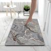 Elegant 3D Printed Memory Foam Bathroom Mat with Non-slip Design