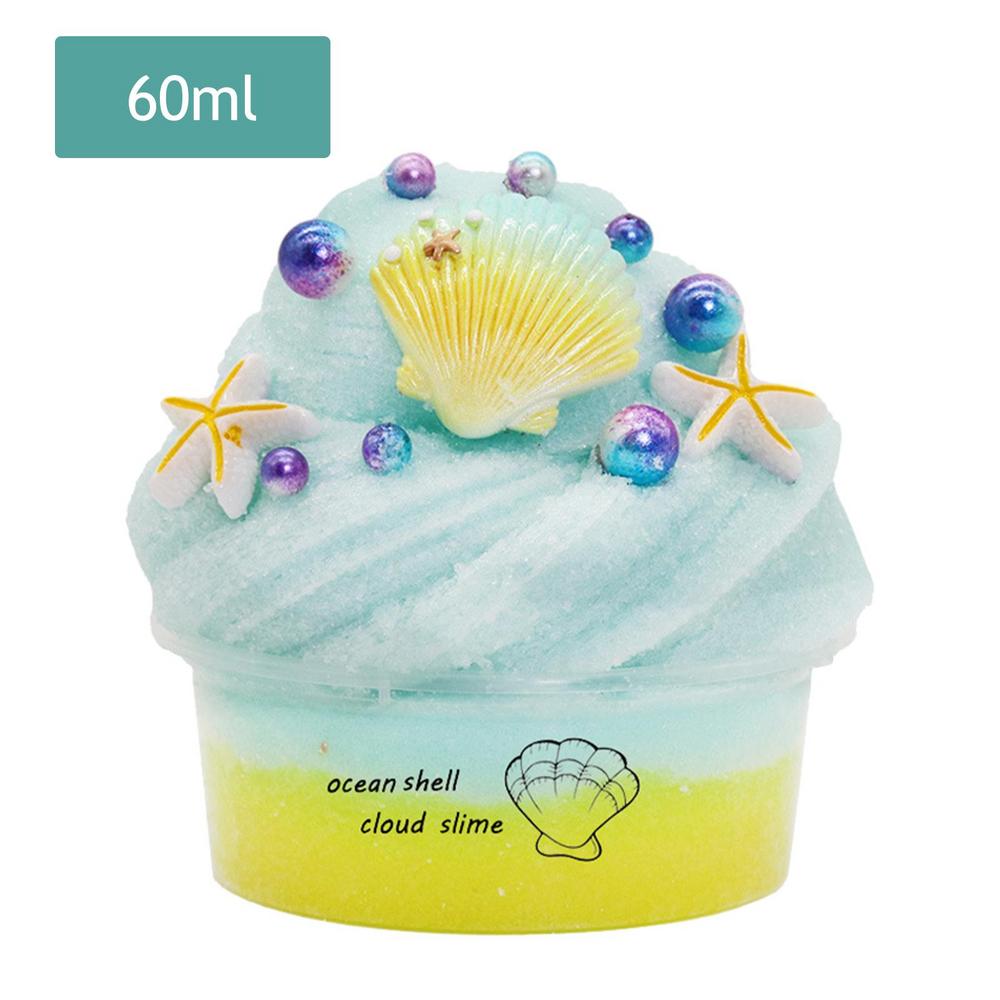 Fluffy Scented Slime 60ML, Elastic Crystal Putty, Candy Look, Stress Relief, Festival, Birthday Daily Relax Decor