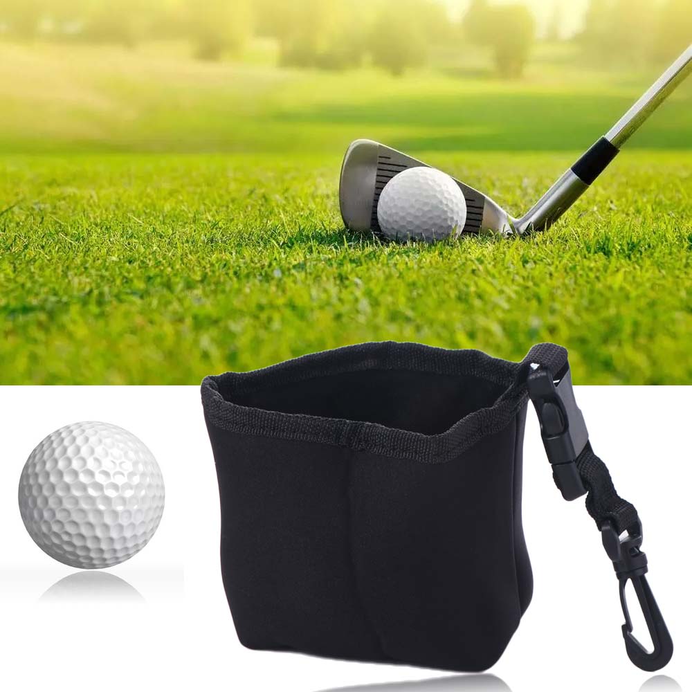 With Detachable Clip Golf Ball Scrub Bag Waterproof Golf Club Wash Bag  For Club Grooves