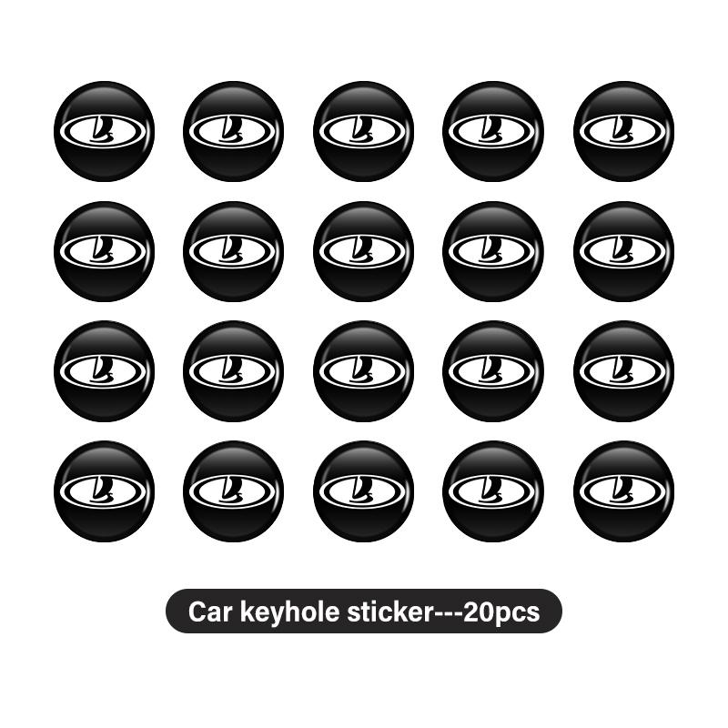 14mm Car Key Emblem Auto Control Keychain Sticker Accessories For Lada Vesta Granta Vesta Niva 4X4 Largus Vaz Samara 2110