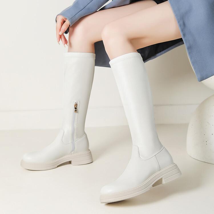 

2025 не роняйте трубчатые сапоги выше колена рыцарские сапоги женские новые высокие сапоги длинные сапоги с плоским дном универсальные длинные 34 белый