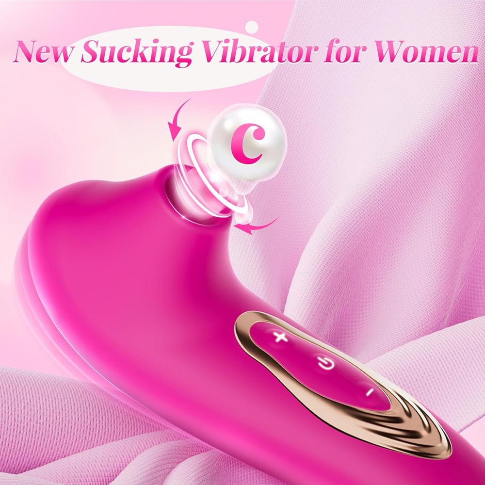 Rechargeable Powerful Oral Tongue Sucking Vibrator Women Vacuum Suction Clitoris Massager Blowjob Nipple Stimulator Adult Sex Toys Climax Masturbator