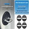 Universal Carbon Fiber Car Door Lock Protective Cover with Shock Absorption