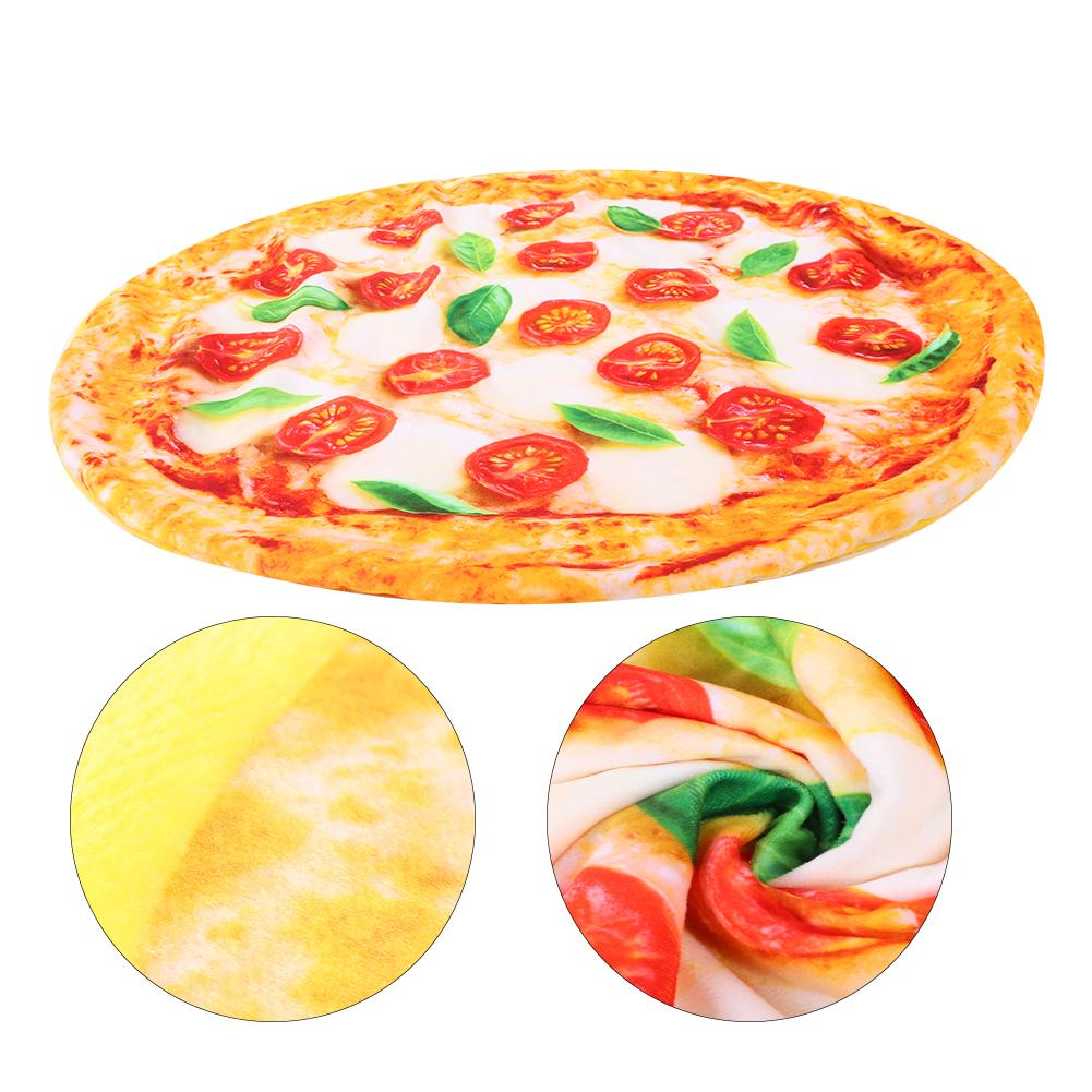 Soft Washable Simulation Pizza Warm Keeping Dog Cat Blanket Pets Sleep Rest Mat PadPizza Blanket L