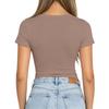 Women's V-Neck Milk Silk Slim Fit Blouse - Color Casual Top