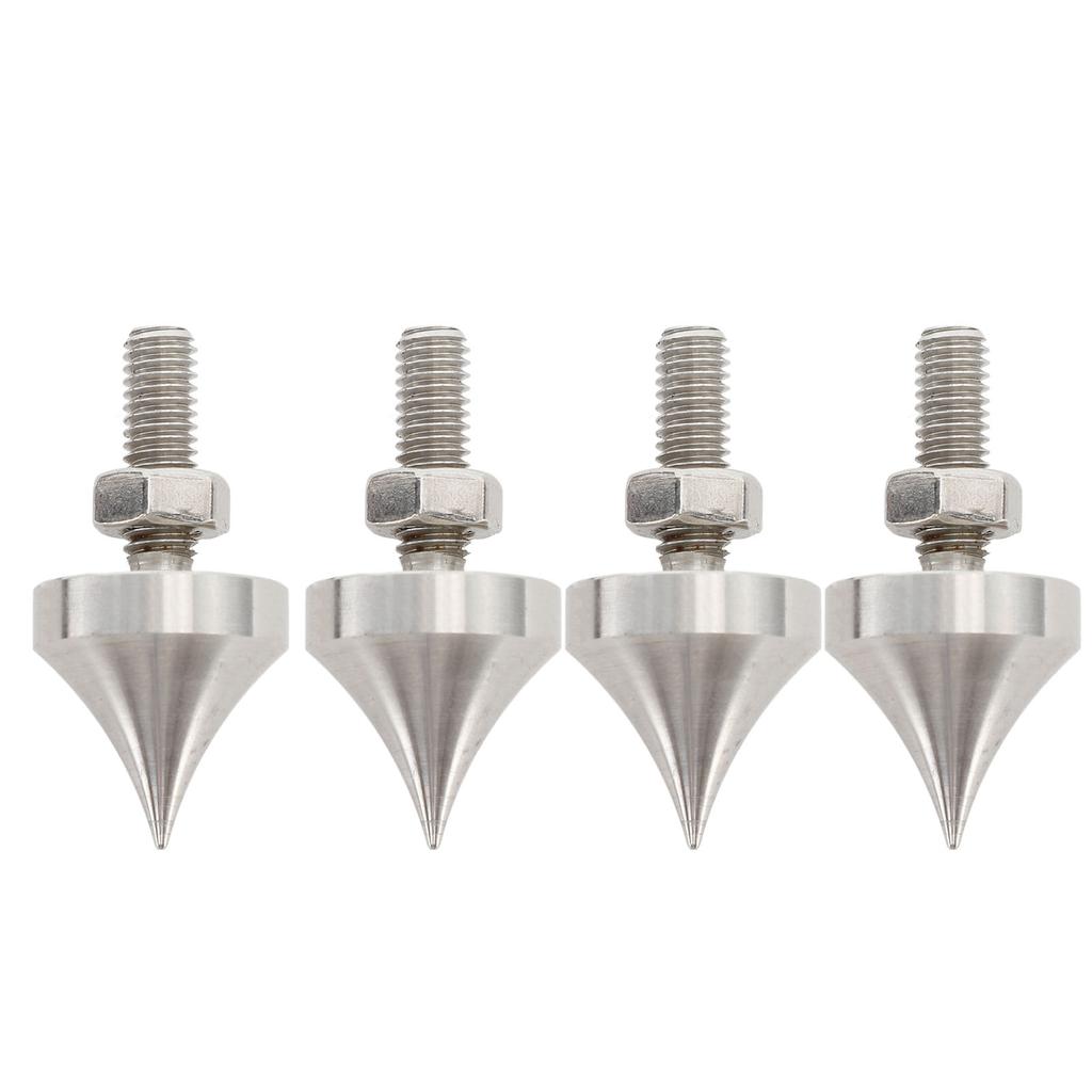 HiFi Speaker Spike Shockproof Stainless Steel Speaker Isolation Feet Spikes for Amplifier CD DVD Player 4pcs M6