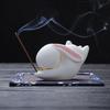 Cute Cat Ceramic Aroma Diffuser Incense Burner Holder Creative Desk Pen Holder Tea Pet Home Decor Office Gift for Living Room