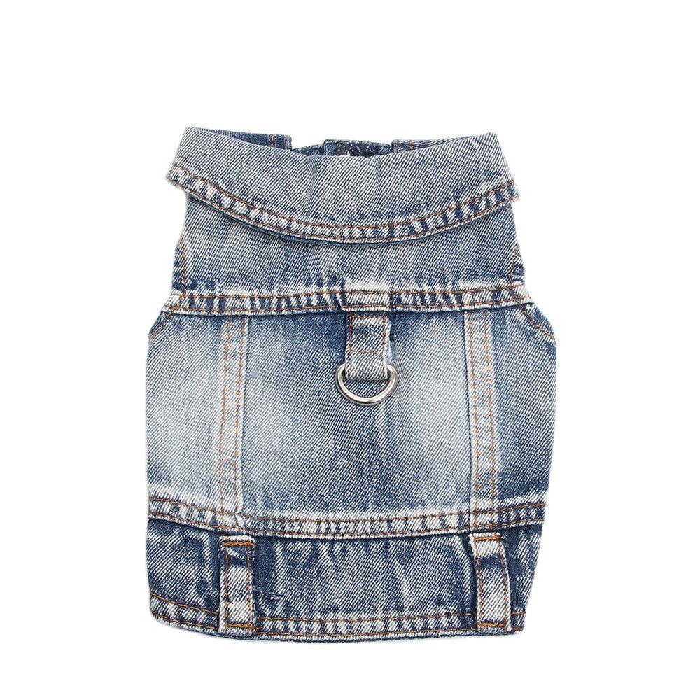 

Джинсы для домашних животных, собак, джинсовая куртка, буксирный джинсовый жилет, одежда для кошек, щенков, весенне-осенняя одежда XS