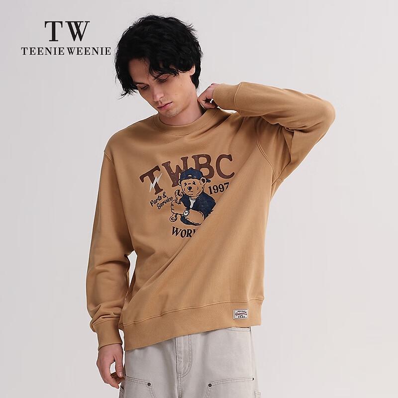 Teenie Weenie Men's Bear Graphic Round Neck Sweatshirt