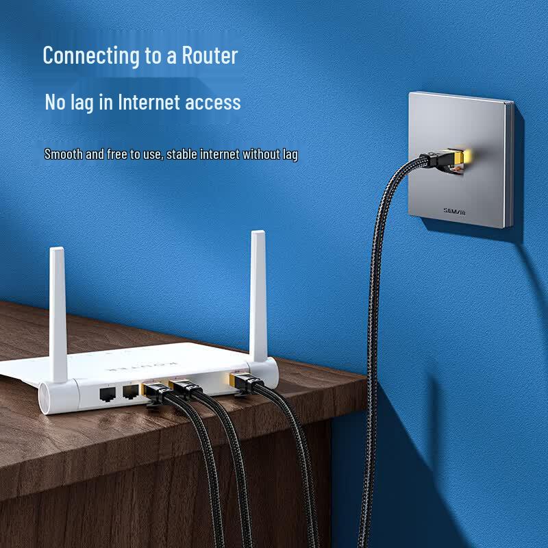 SAMZHE Cat7 10 Gigabit Double Shielded Ethernet Cable