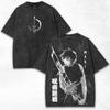 2026 Jujutsu Kaisen Zenin Maki T-shirt Anime Printed T Shirt Vintage Washed Tees Men's Clothing Short Sleeve Loose Cotton Tops