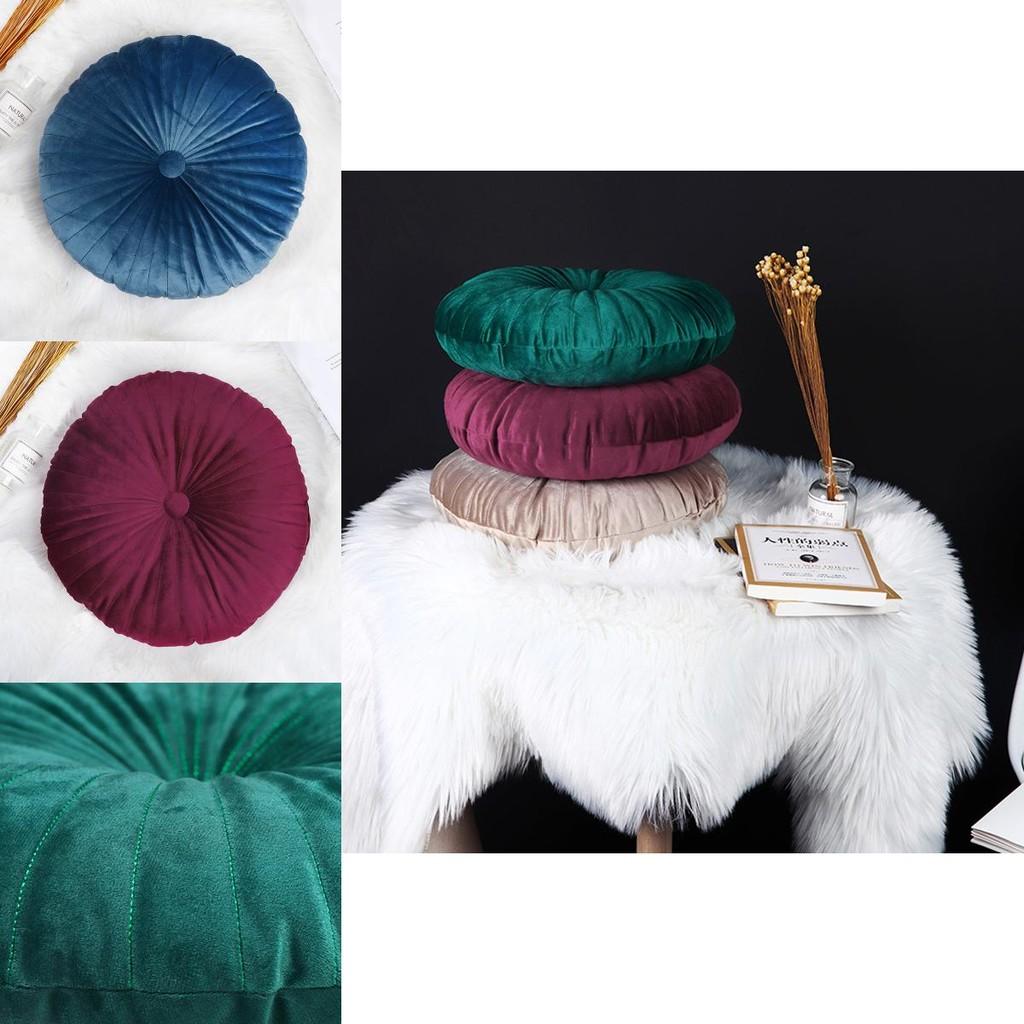 Cozy Round Pumpkin Back Seat Chair Cushion With Soft Velvet Touch And Durable Design
