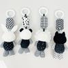 Non-Toxic Stroller Bed Crib Hanging Bell Plush Doll Baby Infant Rattles Newborn Black White Visual Grab Ability Training Toy For Bebe Gift