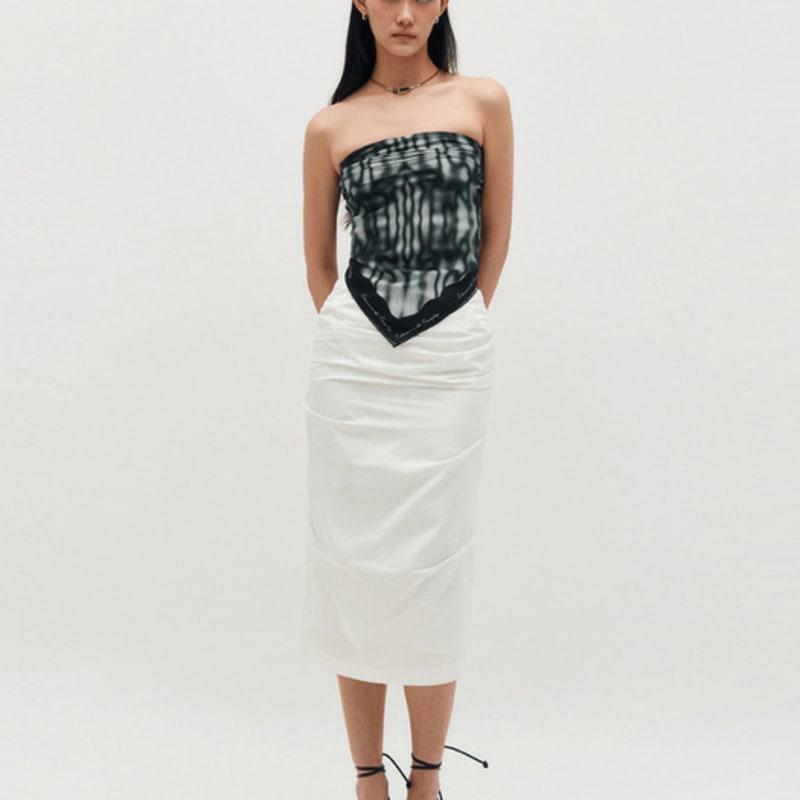 KIMZISU Haze Motif Square Scarf 95 _ BLACK