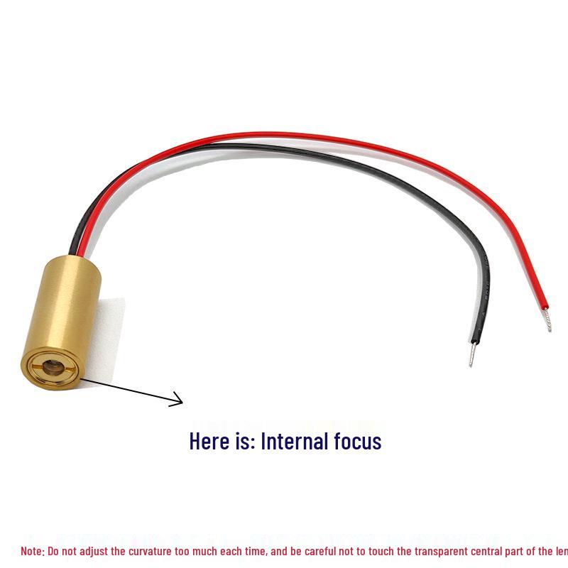10X22mm 650nm 5mW Red Laser Module with Internal Focus Dot Pattern.