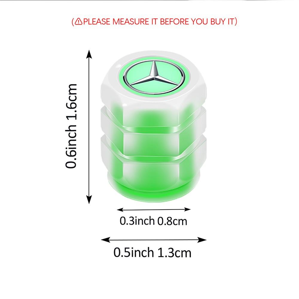 Luminous Car Wheel Tire Valve Cap Dust Covers Decoration for Mercedes Benz AMG A B C E G CLASS CLA W211 W203 W204 W210 W124 W205