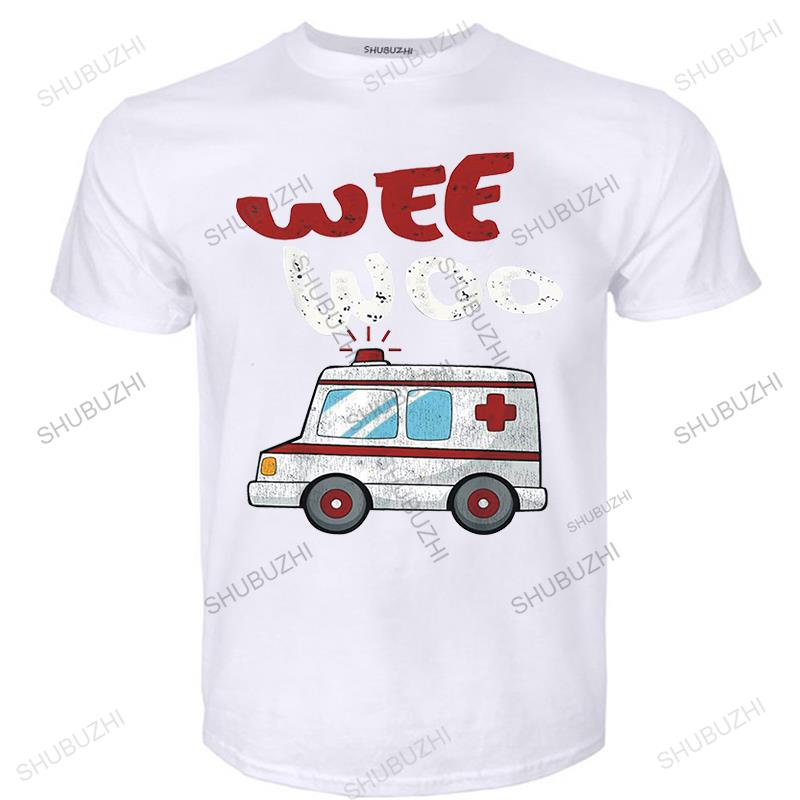 

New Wee Woo Ambulance Amr Funny Ems Emt Unisex Black TShirt Slim Fit Tee Shirt teenagers cool tops unisex oversized teeshirt S