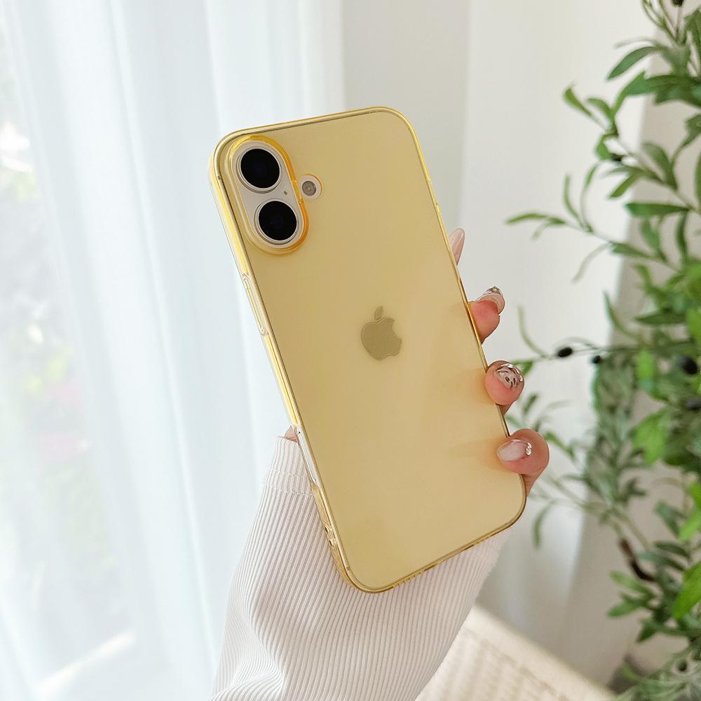 Colorful Candy Color Transparent Soft Case For iPhone Air 17 16 15 14 13 12 11 Pro Max Plus Mini Silicone Ultra Thin Clear Shell