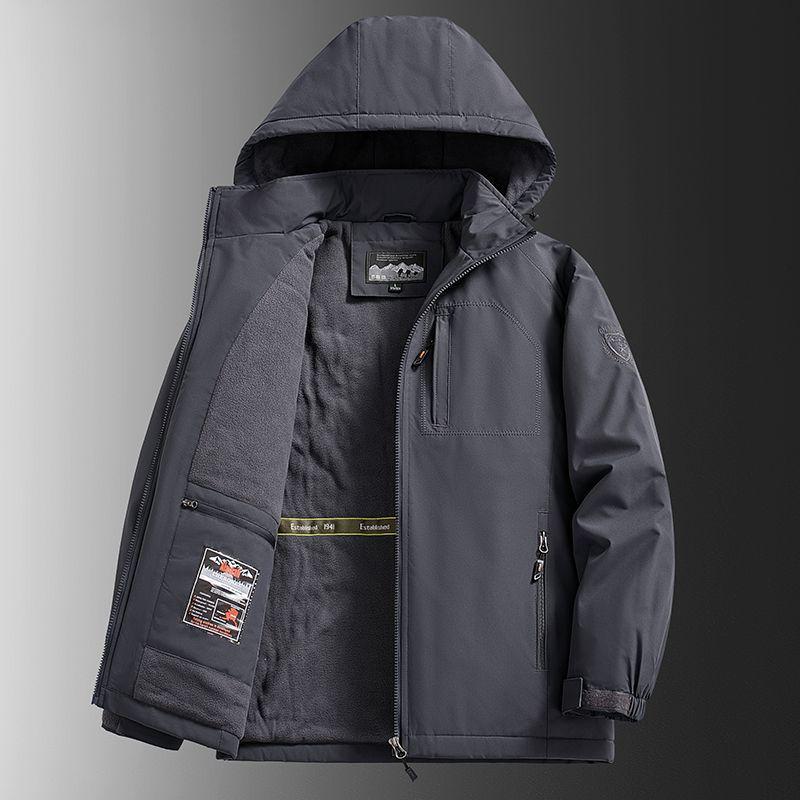 Men's High-End Windproof Fleece Jacket - Autumn/Winter Casual Outdoor Workwear