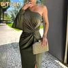 Abiti casual con stampa tinta unita primavera estate moda donna