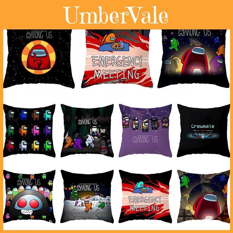 Game Among Us Cushion Cover Throw Pillow Case Home Sofa Decor 45×45cm Square