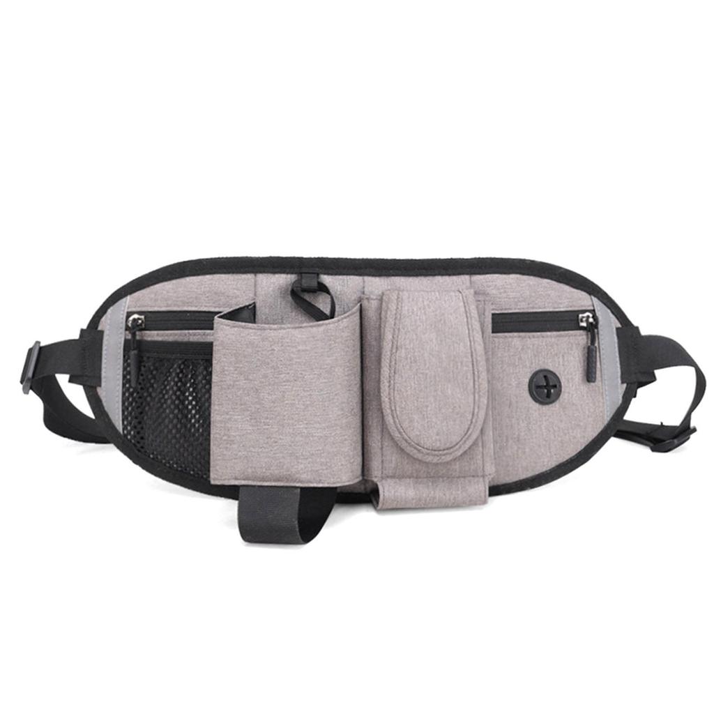 Dog Walking Bag Multifunctional Adjustable Dog Treat Waist Bag with Treat Pouch Poop Bag Holder Phone Pockets