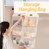 Storage Hanging Bag ,Hanging Underwear Bag, Socks, and Bra Mesh Storage Bag Wall Mounted Storage Bags, Transparent Pocket Design