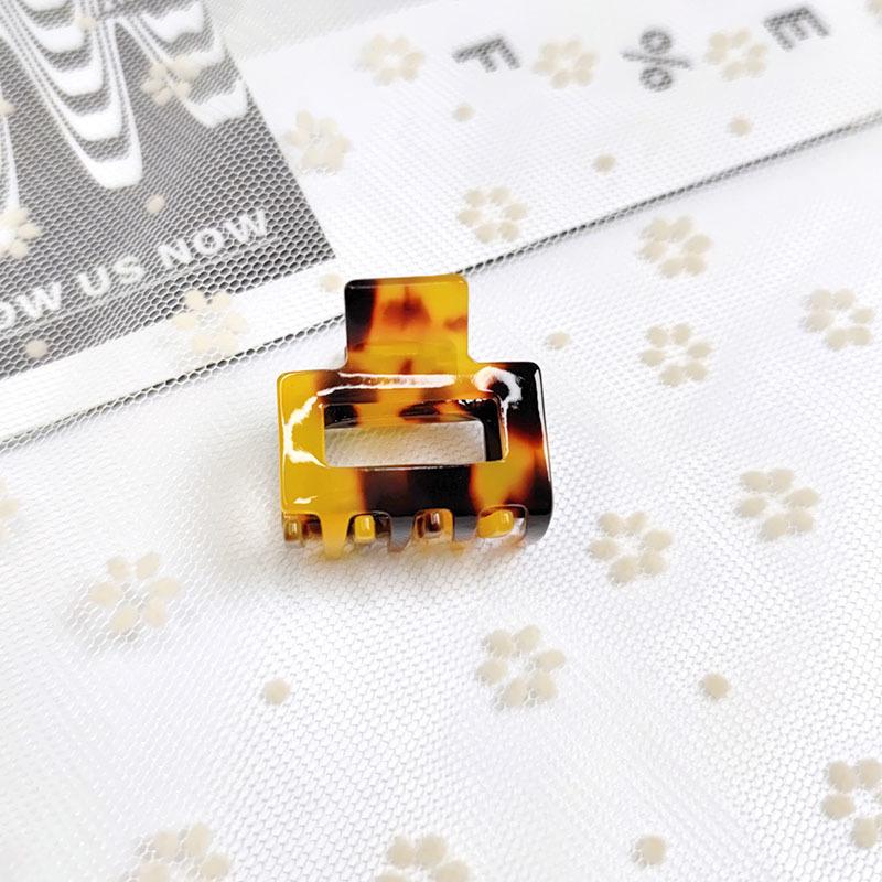 

Винтажные ацетатные мини-когти для женщин и девочек, аксессуары для волос, леопардовая решетка, квадратный краб, заколка для волос, модная шпилька, головной убор