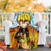 1pc Agatsuma Zenitsu (4) Theme Blanket - Digital Print, Polyester, Cozy for All Seasons, Perfect for Outdoor, and Travel
