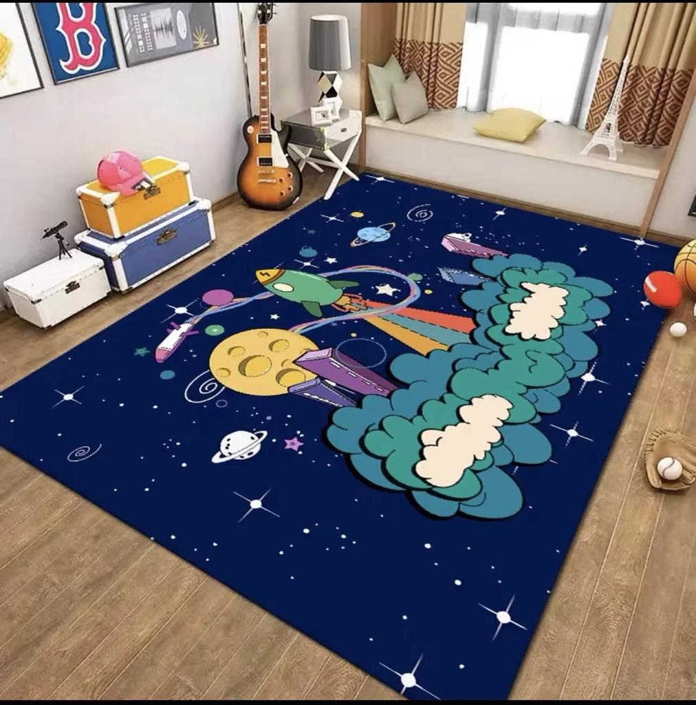 Cartoon Hopscotch Carpet Non-Slip Children's Room Study Table and Chair Mat Kindergarten Play Floor Mat Home Decoration