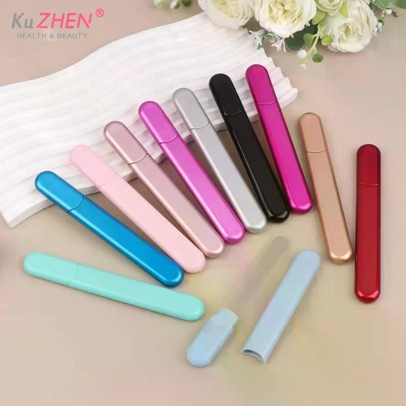 Glass Nail File With Case, Crystal Diamond Salon Best Beauty Nail Buffer For Natural And Acrylic Nail