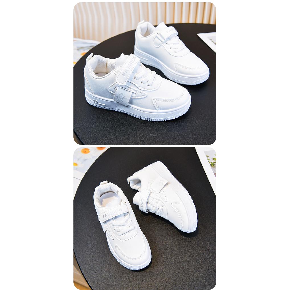 Dětské bílé boty Jarní a podzimní Nové Měkká podrážka Nízké Jednoduché boty Dívčí boty Střední a Velké Dětské Ležérní Tenisky Chlapecké boty