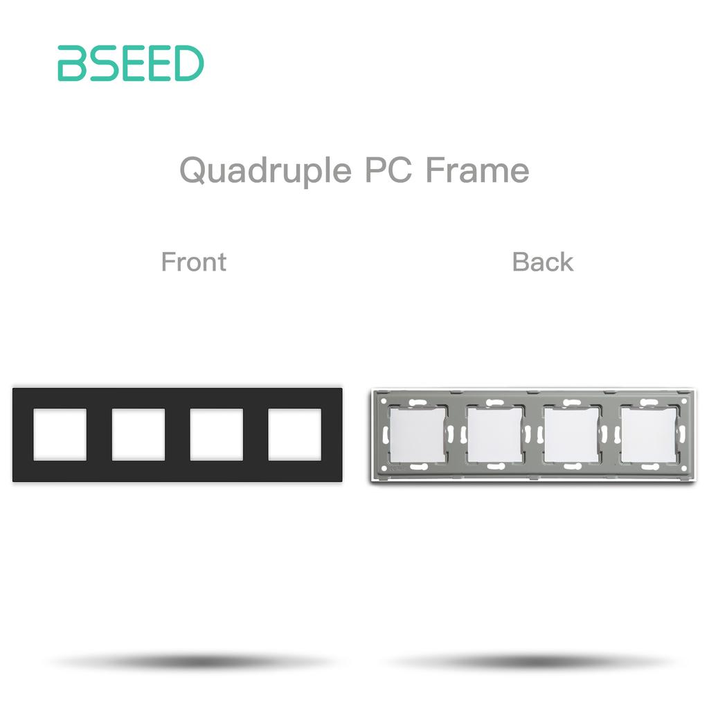 BSEED Plastic Socket Frames Matte Frame For Wall Sockets Single Double Tripl Four Frames DIY Parts Free Combination EU Standard