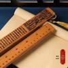 Teacher's Bamboo Ruler for Women - Sinology Learning Aid with Di Zi Gui Quotes
