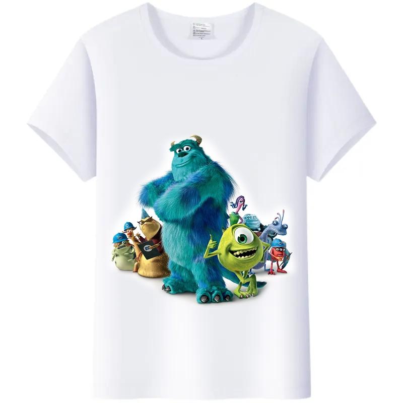 Μόδα Unisex Monsters, Inc. Μπλουζάκι Λευκό Μπλουζάκι Κοντομάνικα Τοπς James -P- Sullivan Αστεία T-Shirts με Γραφικά Mr.Q