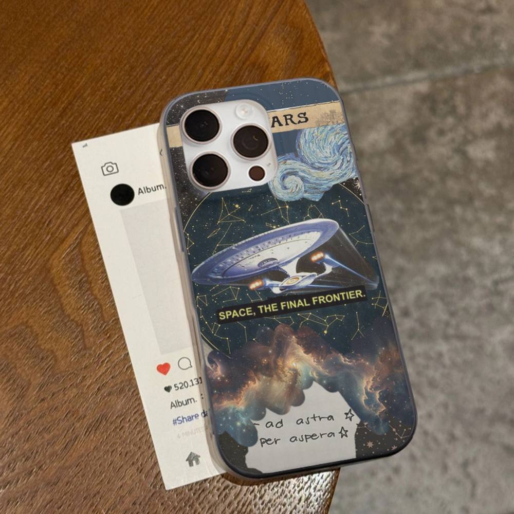 

Classic Series S-Star T-Trek For IPhone 16 15 14 13 12 11 17 Pro Max Plus Wave Corrugated Phone Case Anti Drop Cover iPhone 15 pro