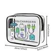 Transparent Casual Handbag for Men & Women - Foldable Lightweight Travel Toiletry Organizer with Zipper Closure & Carry Handle