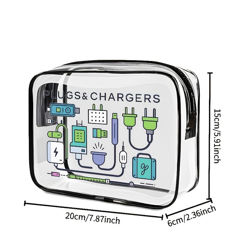Transparent Casual Handbag for Men & Women - Foldable Lightweight Travel Toiletry Organizer with Zipper Closure & Carry Handle
