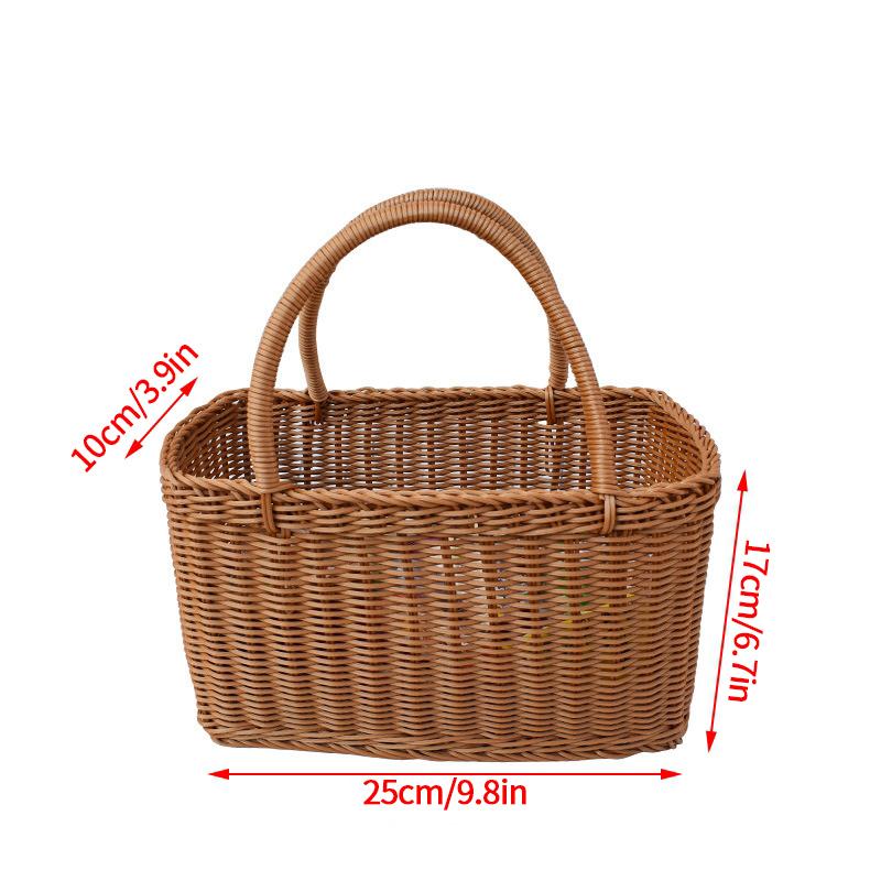 

Ручний плетений кошик для зберігання креативні квіткові кошики рослинний горщик великий садовий кошик для пікніка фрукти різноманітне Організатор портативний