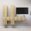 Vidaxl 7-Cz. TV-Schrank-Set, Sonoma-Eiche, Spanplatte