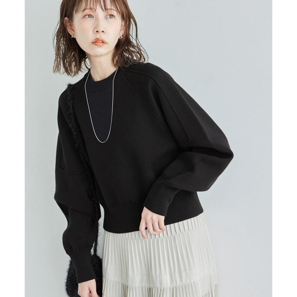 ROPE PICNIC Emur Knit Perfect for Gray Pullover, Sweat-Like Knit, Co-ordination, Women's, (07)