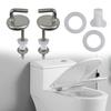 2Pcs Toilet Seat Hinge Adjustable Knob Toilet For Seat Hinge Toilet Seat Fix Fitting Stainless Steel With Mounting Accessory
