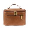New Leather Portable Makeup Case Zipper Pulls Extra Pocket Handle Multiple Compartments Travel Skincare Toiletries Storage Bag