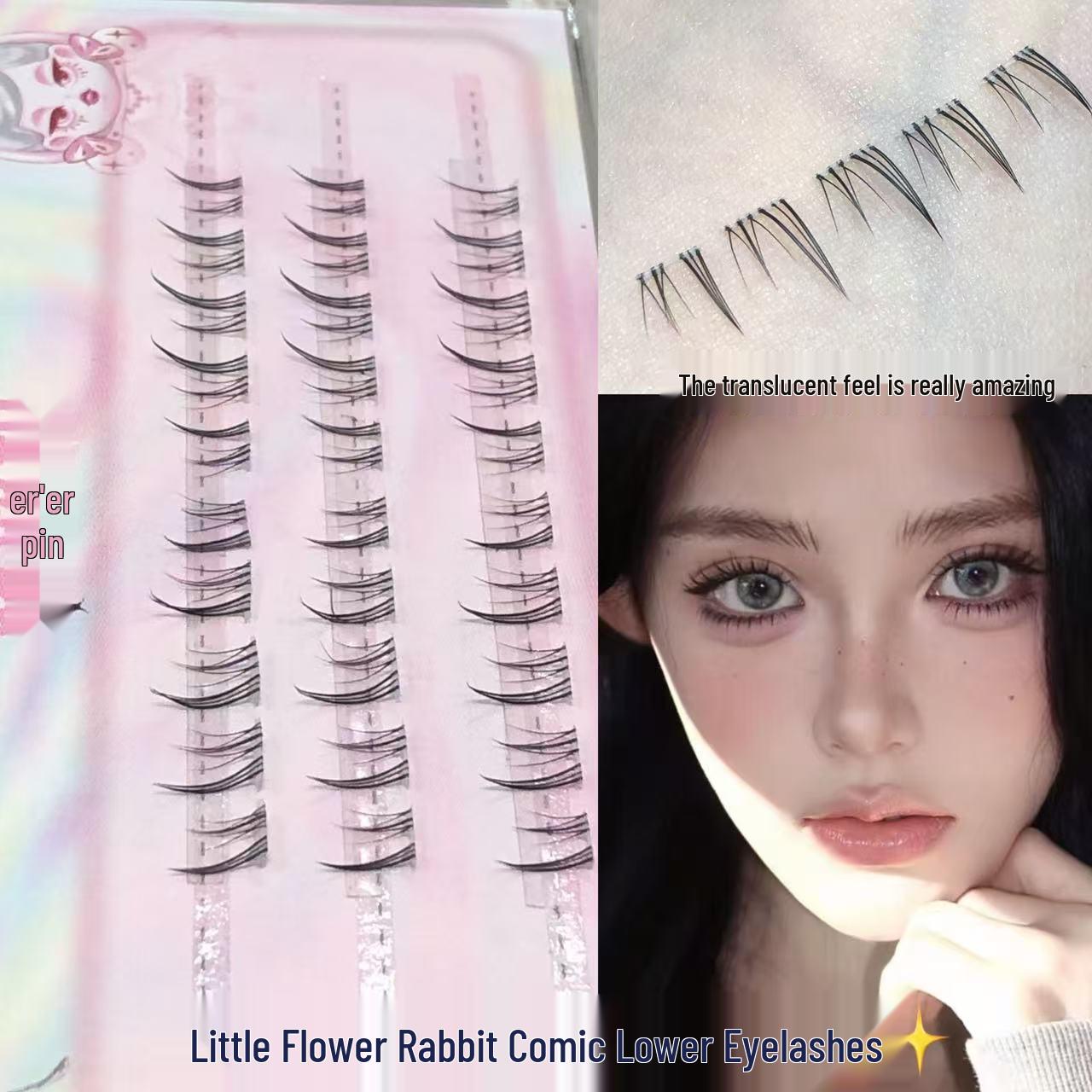 

Ресницы DouDou Sweet Flower Rabbit: Живой комичный вид, фотогеничное прозрачное основание для увеличенных глаз.