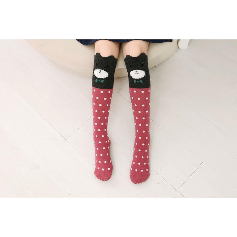 Children's Cartoon Cotton Mid-Calf Socks - Toddler & Baby Girl Long Socks
