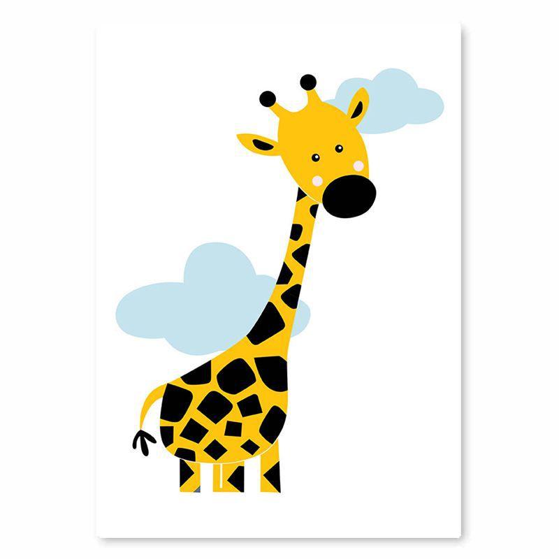 Nordic Style Animal Giraffe Lion Koala Decorative Canvas Painting Children's Room Living Room Fresco Wall Pictures Animal Print