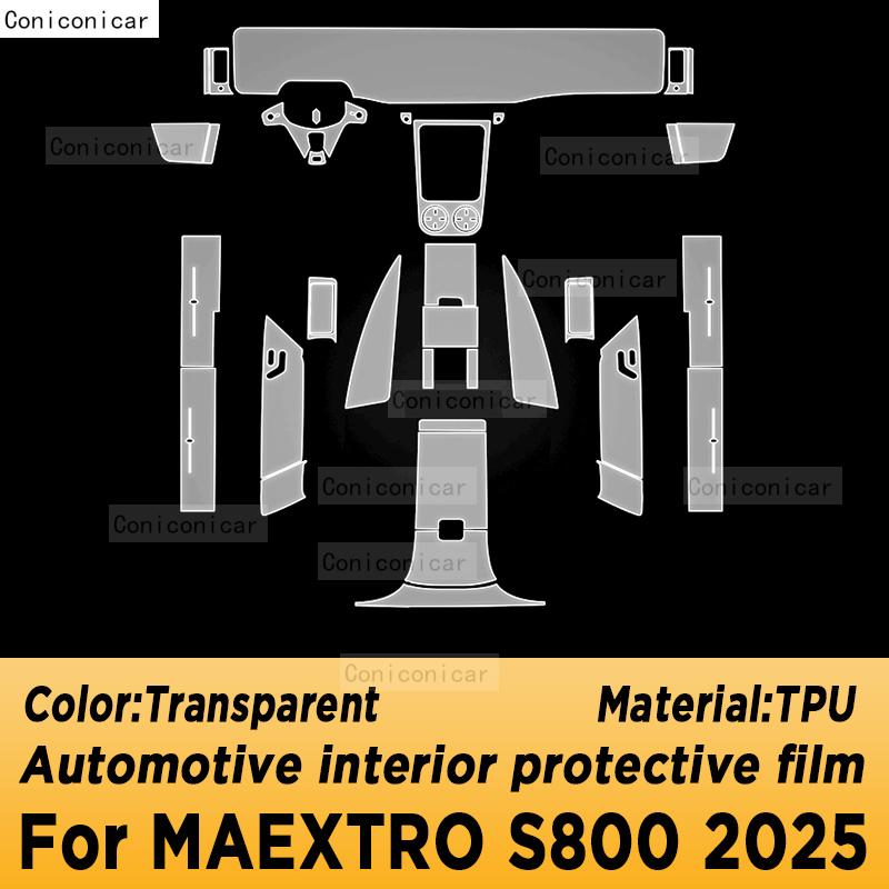 

For MAEXTRO S800 2025 Panel Dashboard Navigation Automotive Interior Protective Film TPU Anti-Scratch Accessories LHD